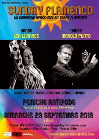 spectacle Sunday Flamenco. Le dimanche 29 septembre 2019 à Paris19. Paris.  17H00